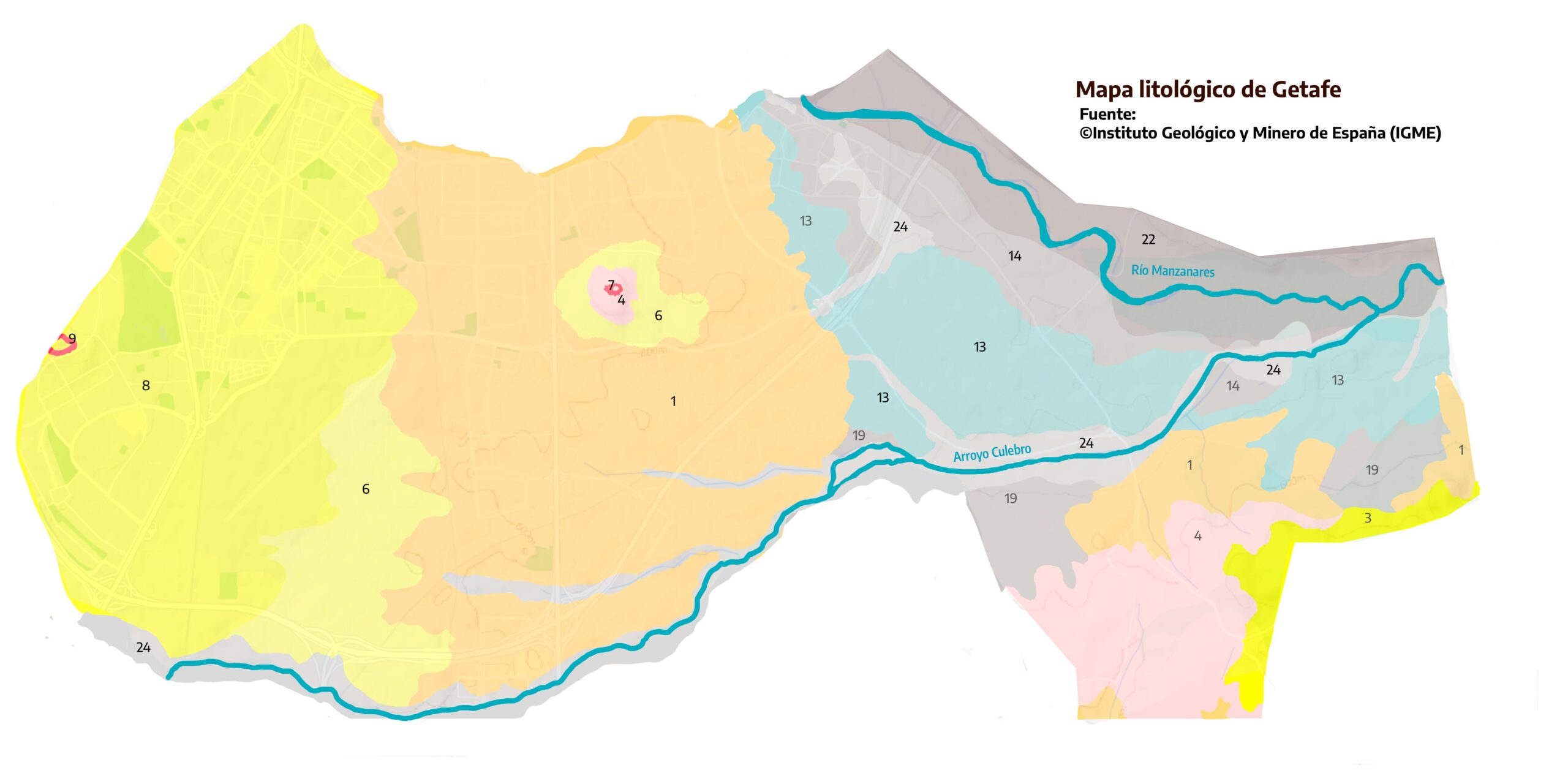 Mapa litológico de Getafe